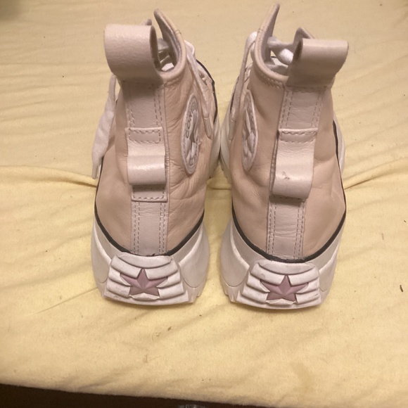 CONVERSE LEATHER SNEAKERS WITH SERRATED SOLE W 10/M8.5 - Picture 5 of 12